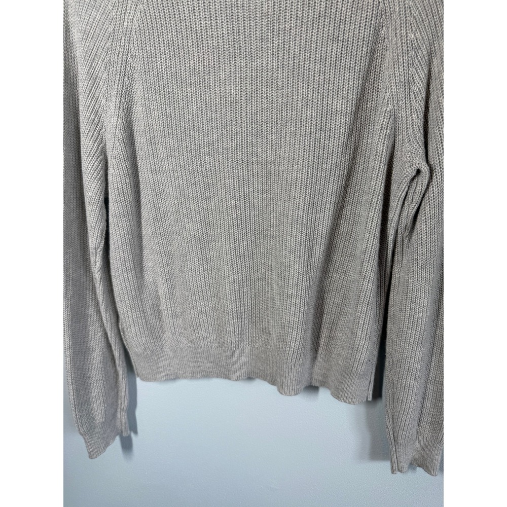 J.Crew Womens Heather Gray Ribbed Knit Button Shoulder Sweater Sz Small Pullover - Picture 8 of 10